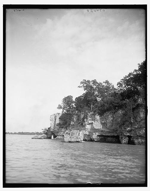 Ohio Put-in-Bay Gibraltar Island Needle\'s Eye 1900s Rock Cliff Lake View