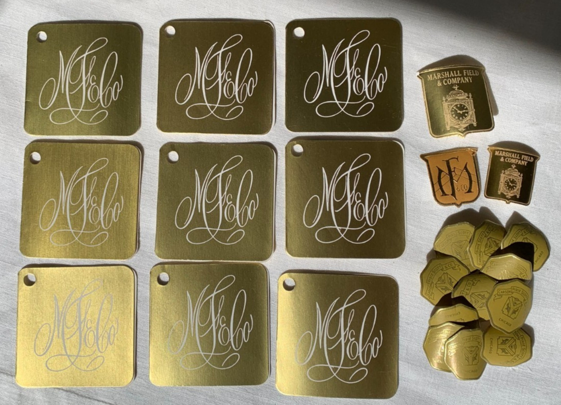 Marshall Field\'s & Company Vintage/Antique Gold Stickers And Tags and Carson\'s