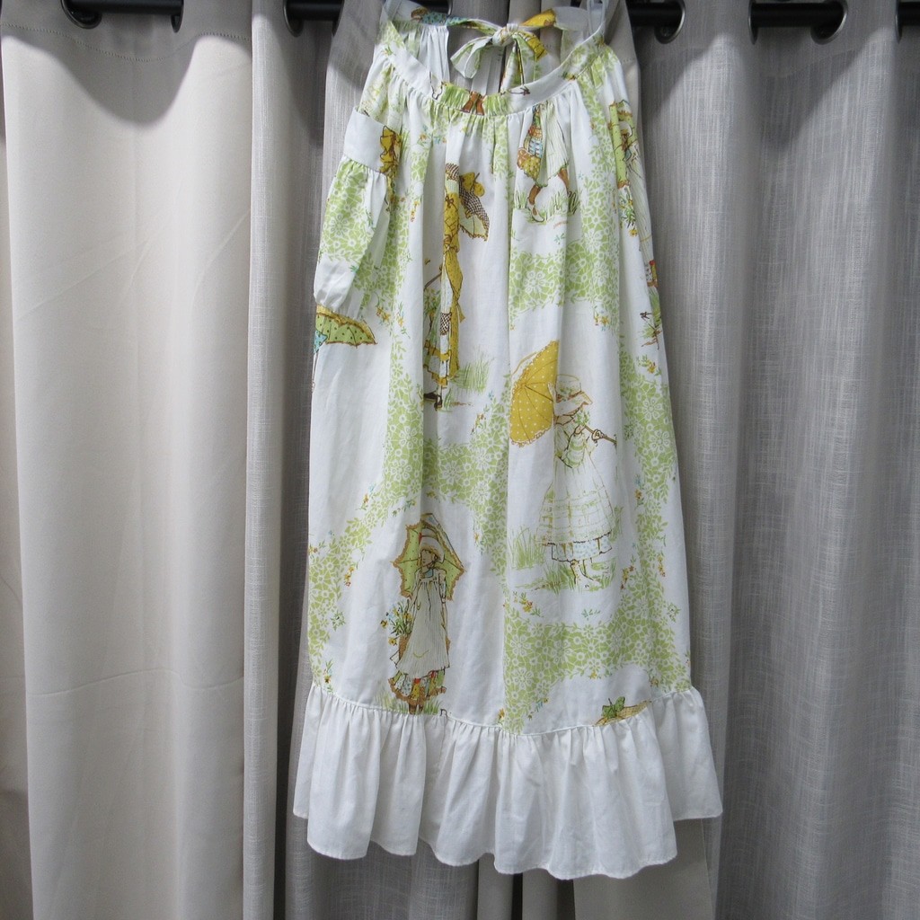 VTG 70s Holly Hobbie Prairie Apron Apron Handmade Parasol Girls Cottagecore