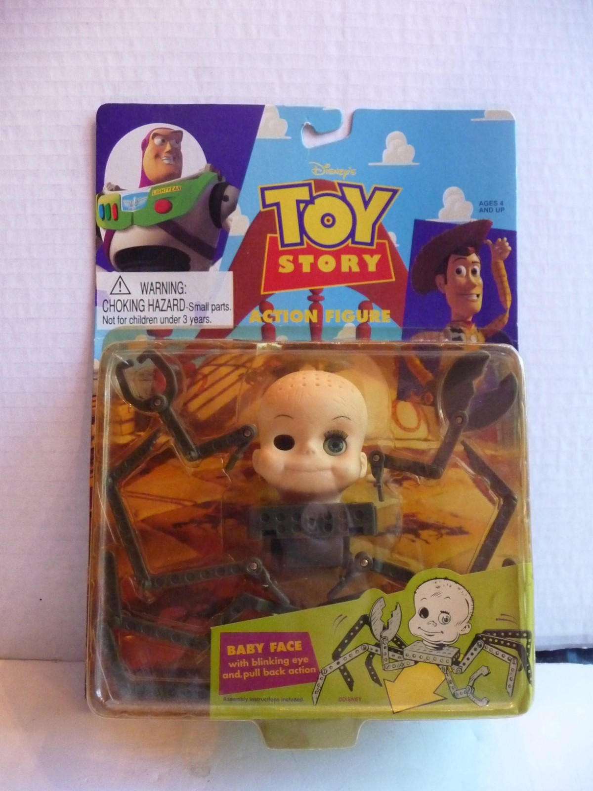 Toy Story 1995 Baby Face Thinkway Toys Vintage Sealed Disney Figure