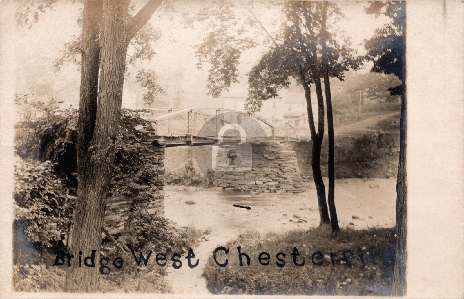 West Chesterfield MA Massachusetts Bridge RPPC Photo Postcard COPY