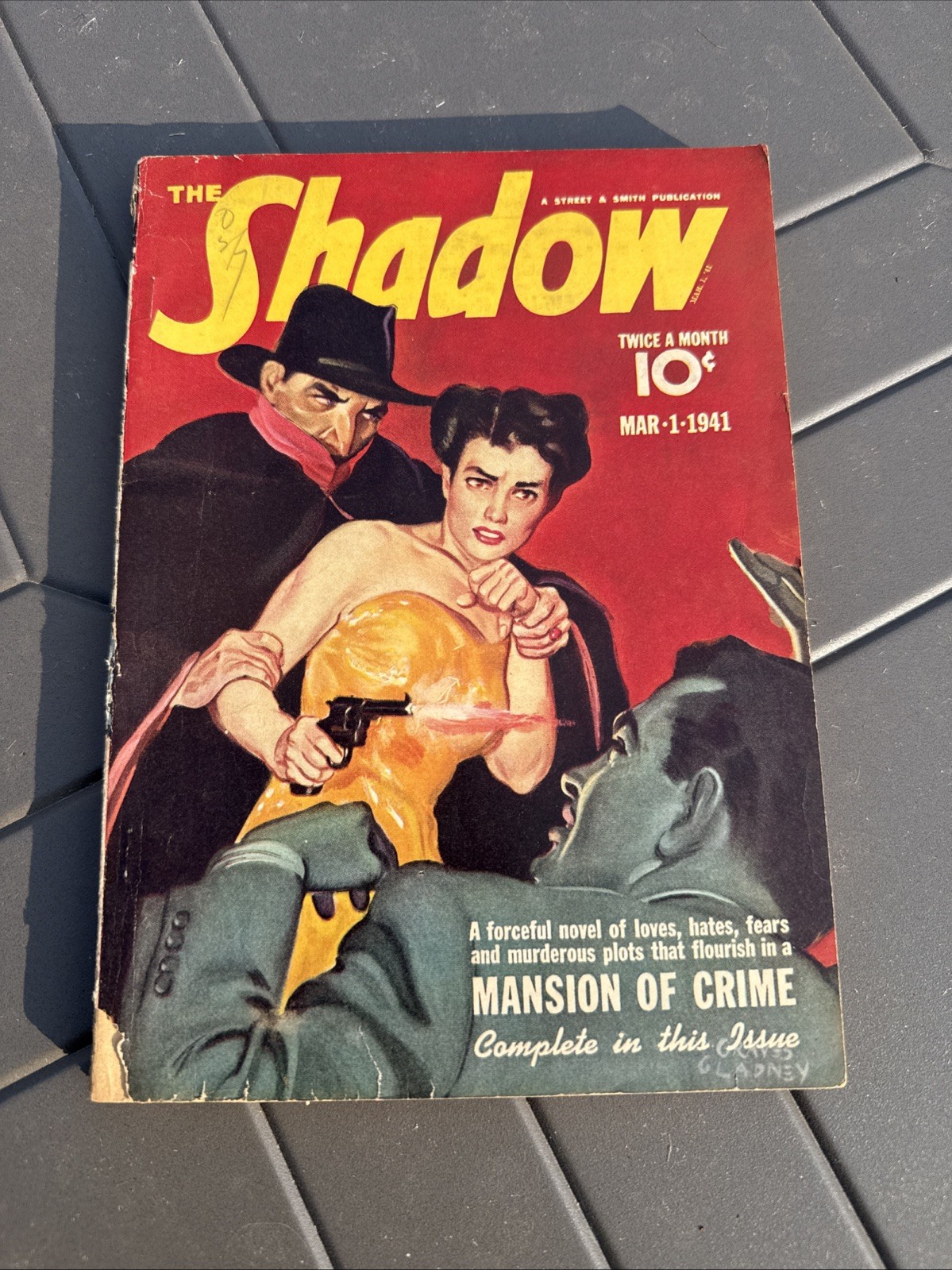 PULP:  SHADOW 1941 March 1-Mansion of Crime-PULP STREET & SMITH