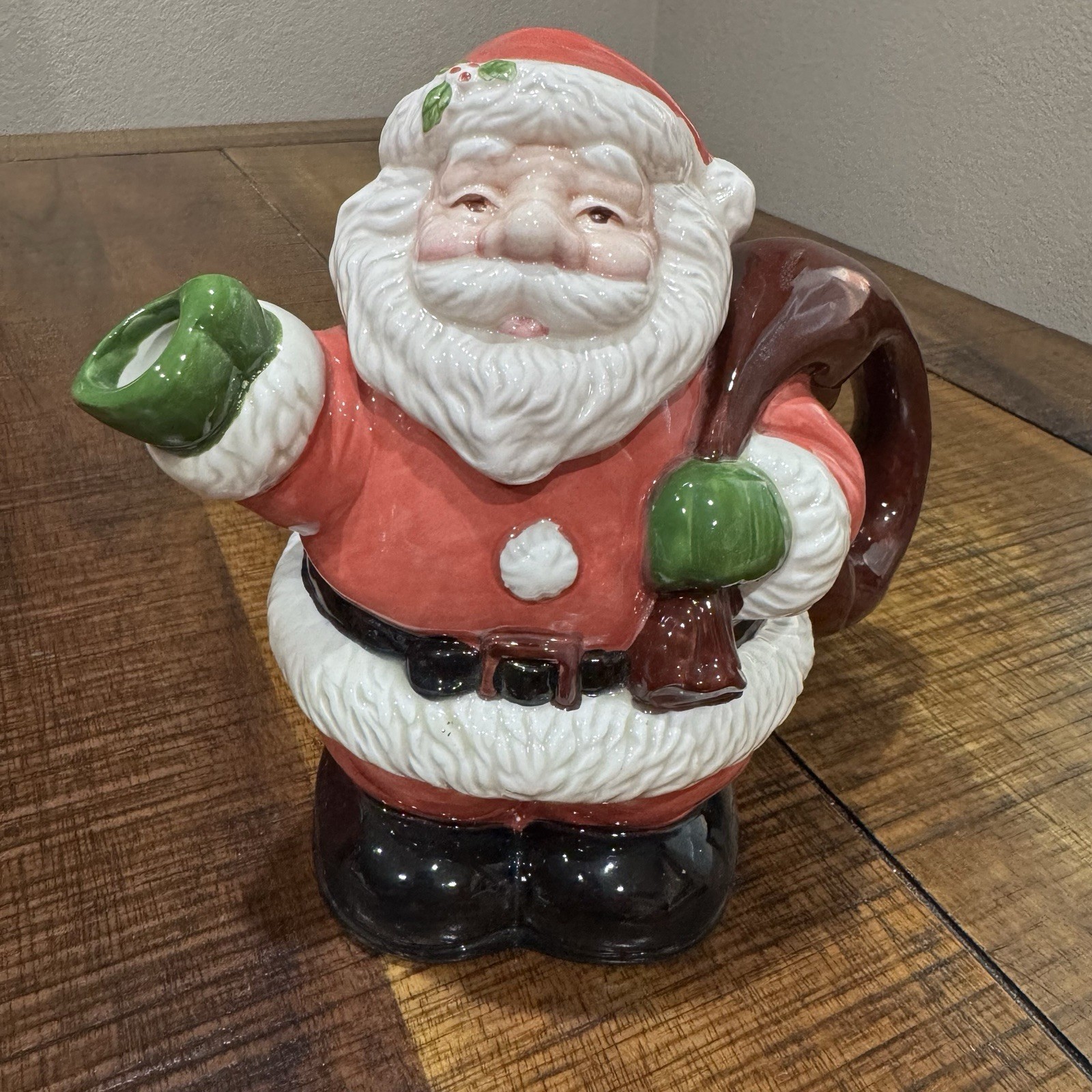 Papel Freelance 1991 L85433 Santa With Toy Sack Teapot w/ Lid Ceramic Pristine