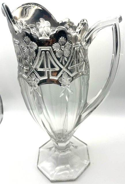 1912 Vintage US Glass Co ATHENIA Reverse 44 Platinum Trim 12\