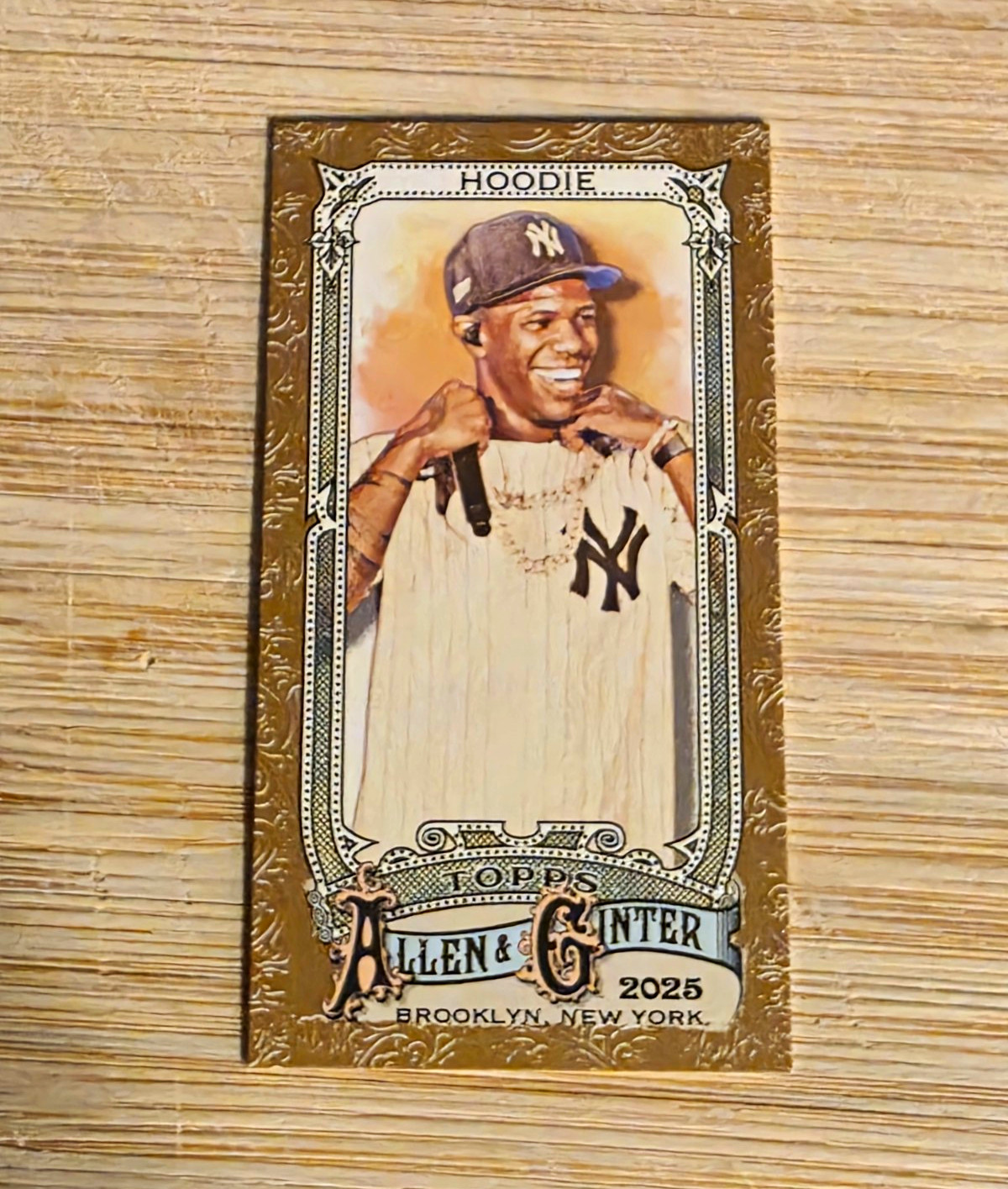 Topps 2025 Allen & Ginter Hoodie #270 Mini Gold Border