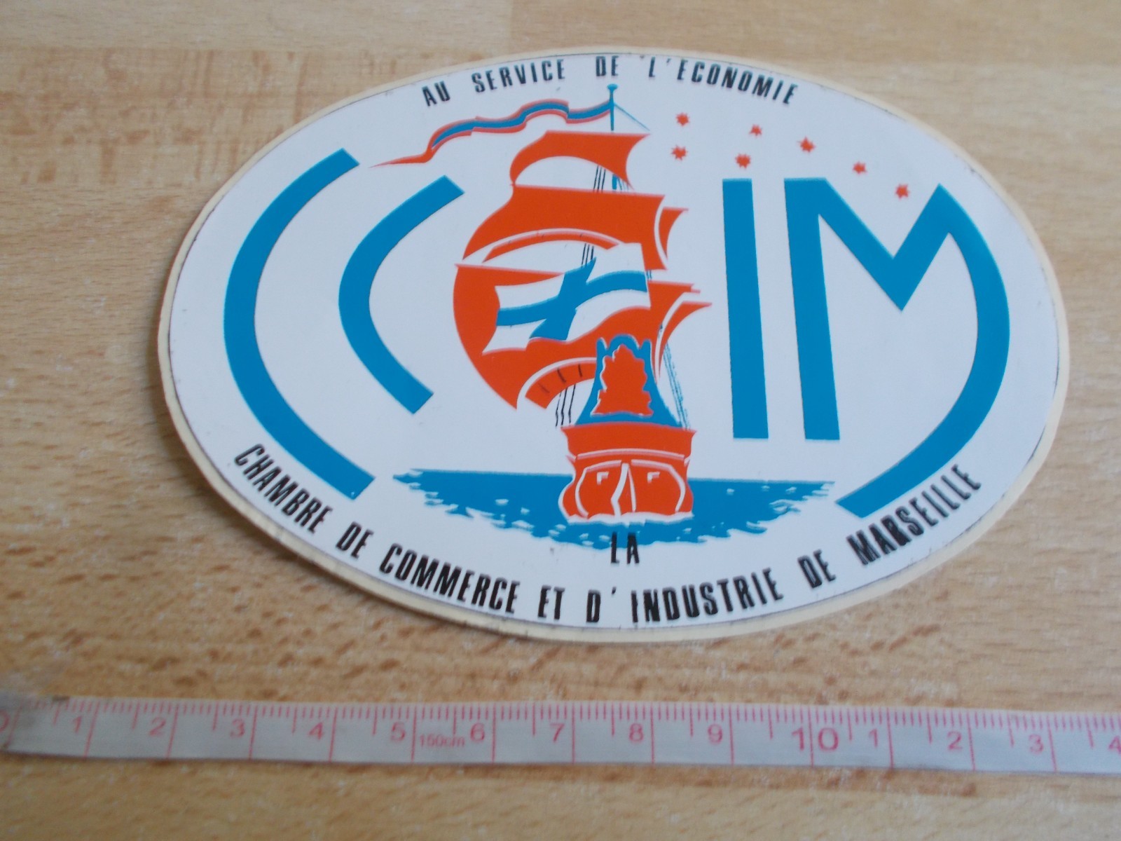 Vintage sticker CCIM - LA CHAMBRE DE COMMERCE ET D'INDUSTRIE de MARSEILLE