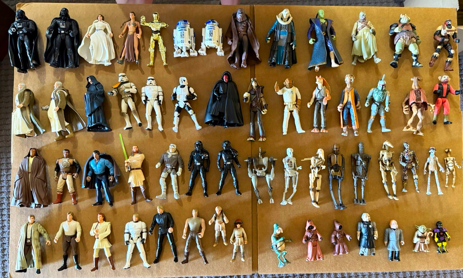 Vintage Star Wars Action Figure Lot Darth Vader Leia R2-D2 C-3PO Troopers Droids