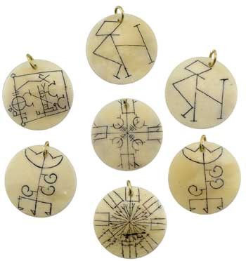 Tibetan Ritual Bone Charms - 23pc Himalayan Shamanic Totem Kit