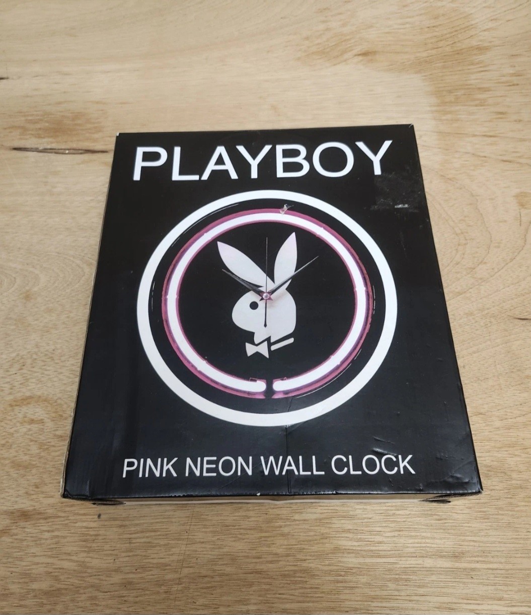 Vintage 12” Playboy Neon Pink Light Clock 3E Trading New In Box 2003