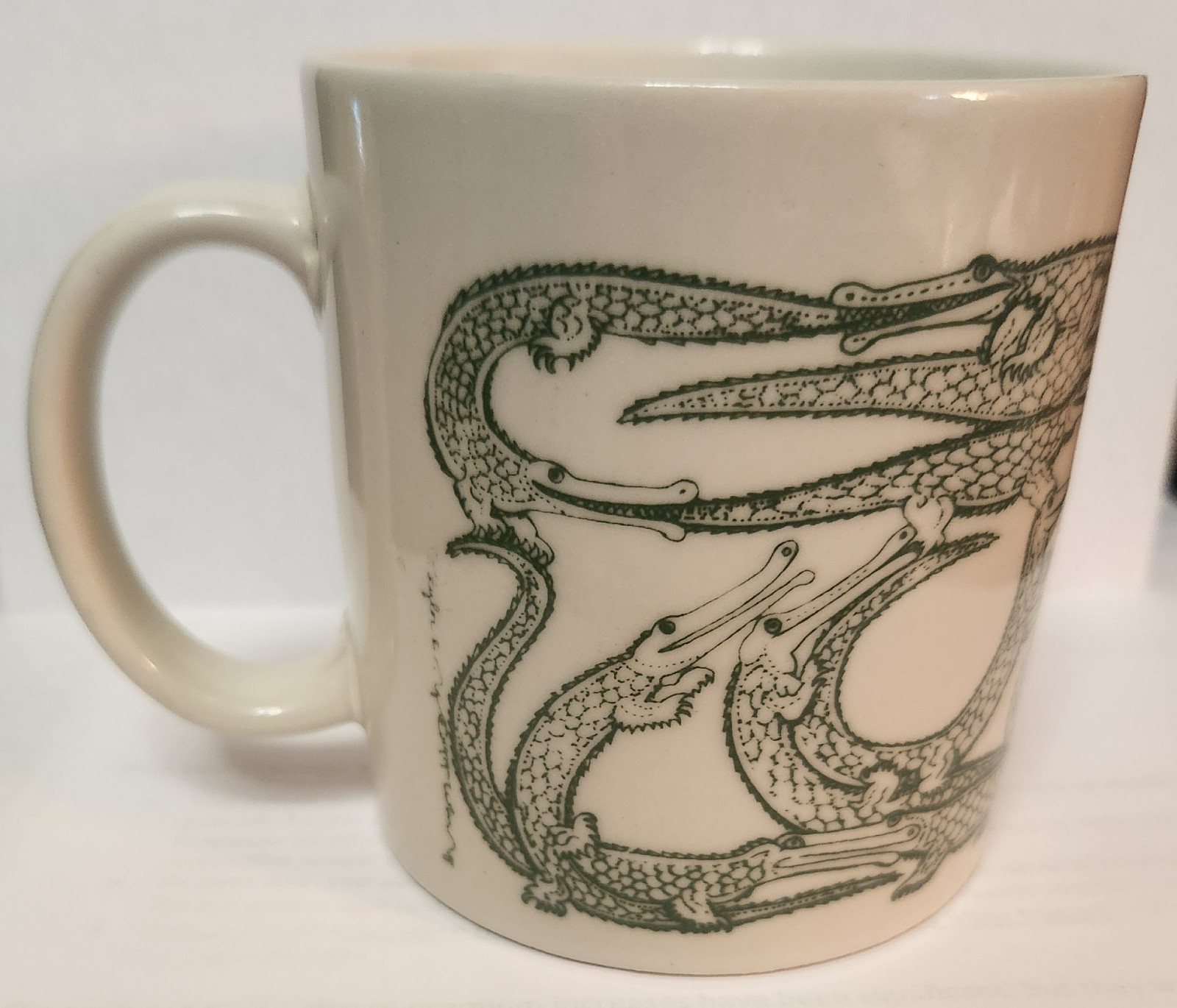 Vintage 1979 Taylor & Ng Naughty Alligator/Crocodile Mug - Rare Green Japan EUC