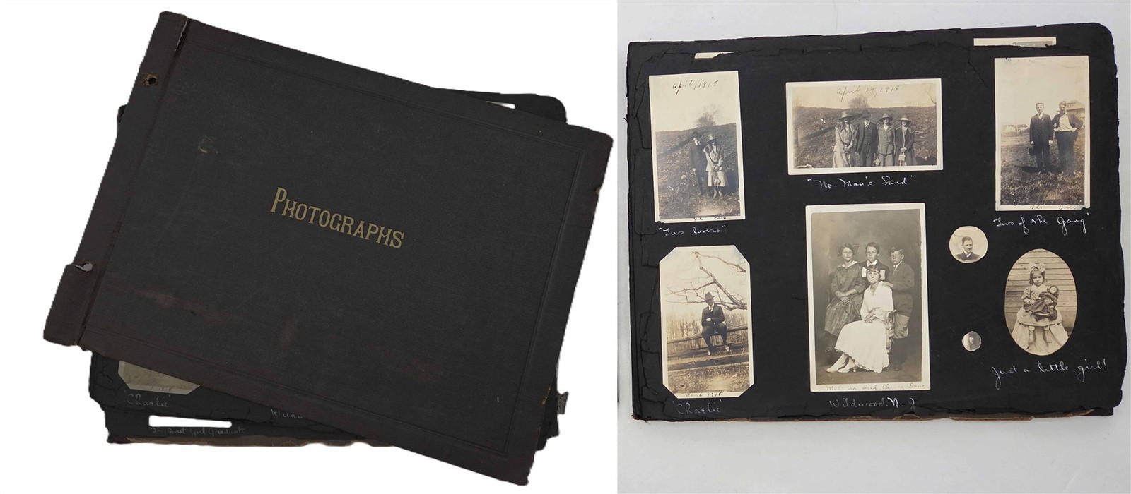 1918 antique FLORENCE GIEBLER PHOTO ALBUM e.lansdowne pa ridley park cape may nj