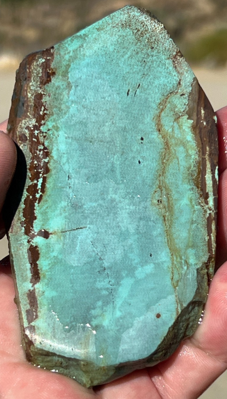 Large Sleeping Beauty Turquoise Slab Old Stock Globe AZ 484cts