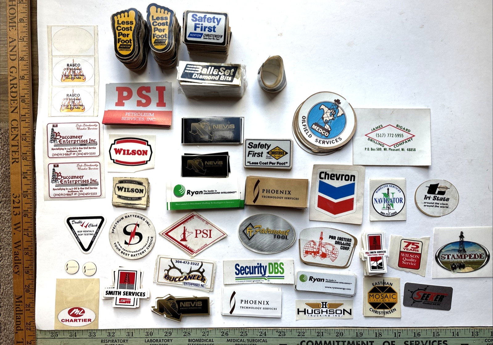 Hundreds of Vintage Oilfield Service Company Sticker/Decal Mixed Lot