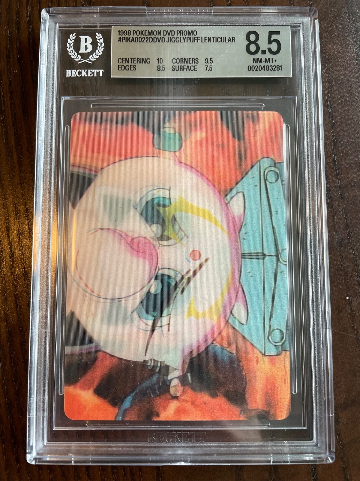 Pokemon 1998 DVD Promo Jigglypuff Lenticular PIKA0022DDVD BGS 8.5