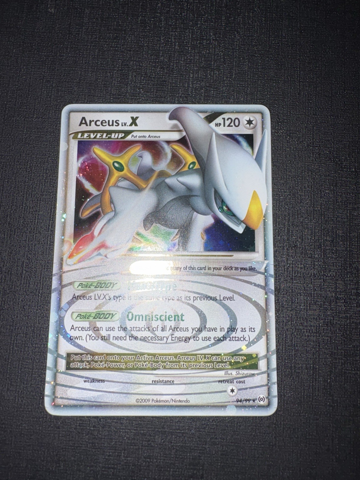 Arceus Lv.X 94/99 LV.X NM Platinum Arceus Pokemon 2009 no 30th