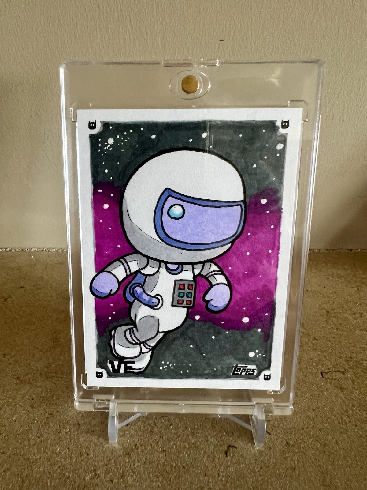 Topps 2026 VeeFriends Chrome Sketch Adventurous Astronaut #B Rick Muller Auto