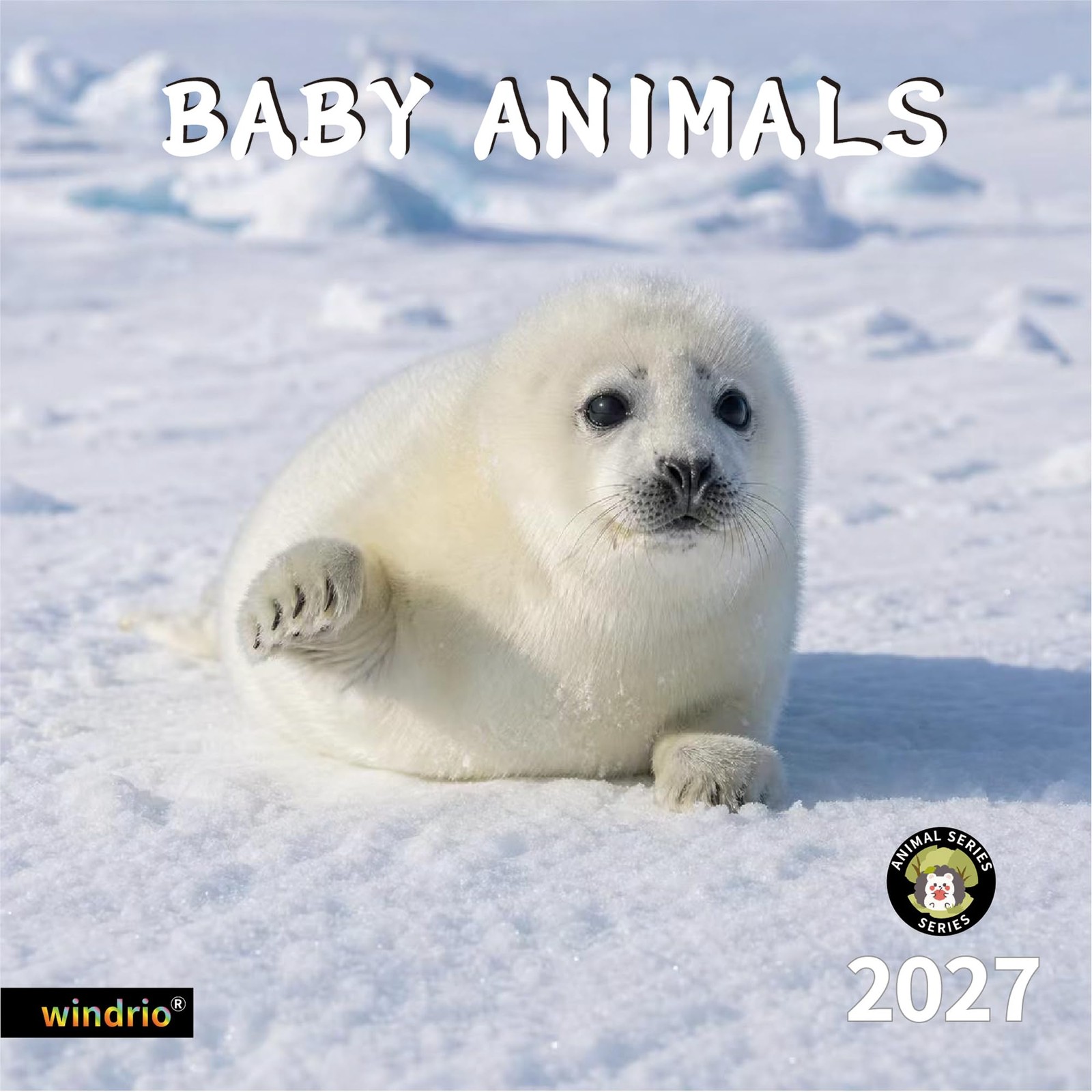 Windrio 2026-2027 Wall Calendar Baby Animals 12x24 Windrio 2026-2027 Wall Calendar Baby Animals 12x24
