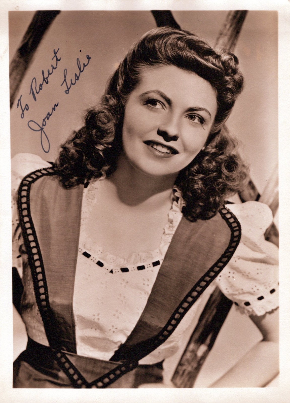 HOLLYWOOD JOAN LESLIE Signed & Inscribed B/W PORTRAIT 1940s ORIG Photo 429