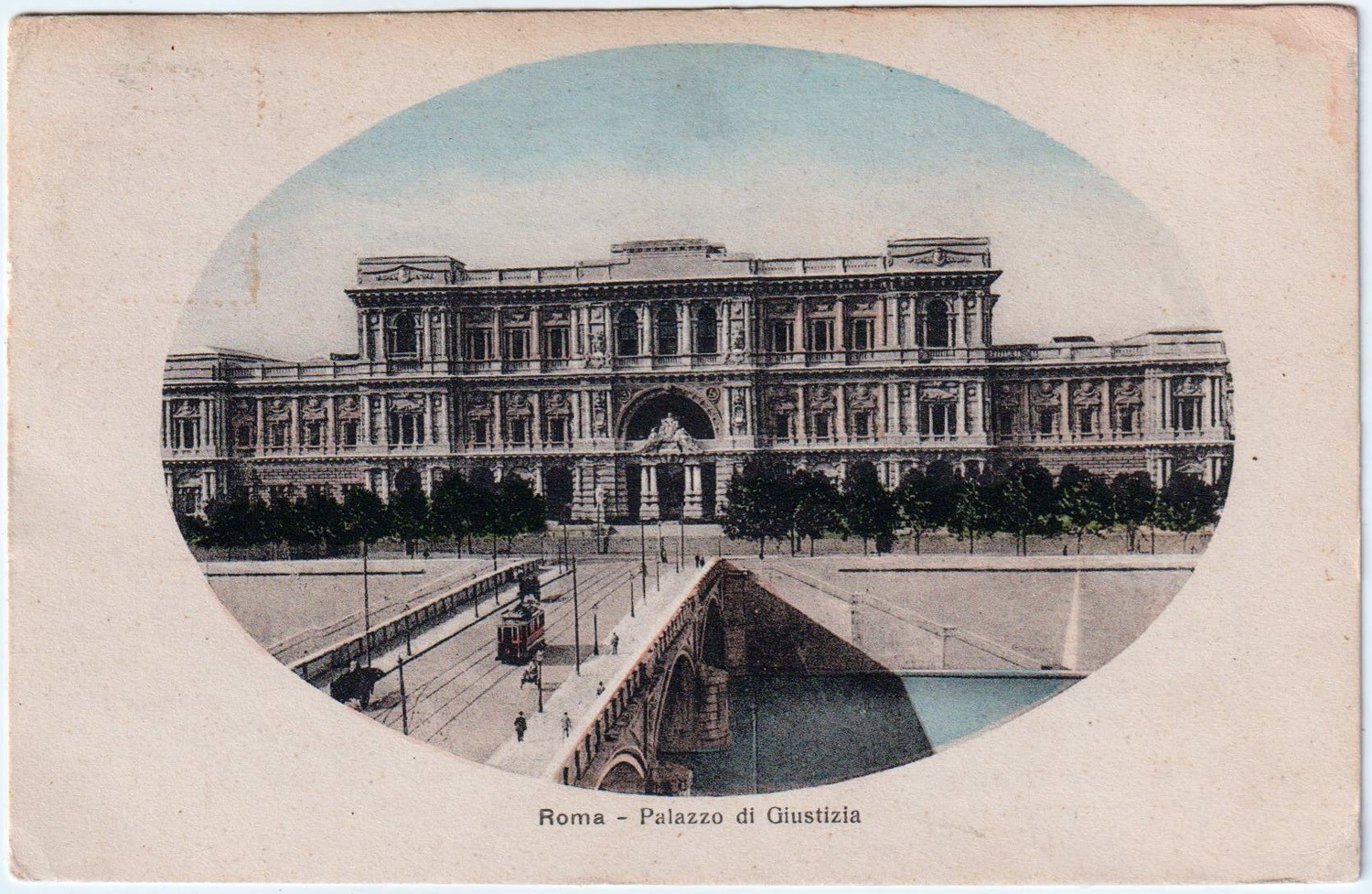 1 pcs Vintage Antique Postcard Rome Roma Palazzo di Giustizia Legible Message