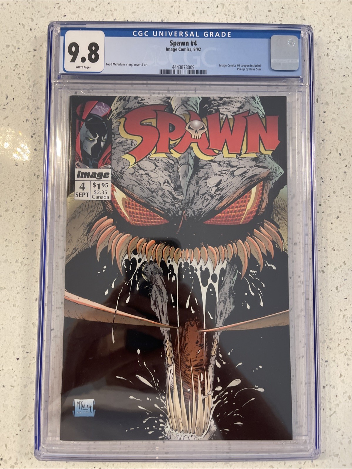 Spawn #4 1992 CGC 9.8 WP Todd McFarlane story cover & art 1st Cover of Violator