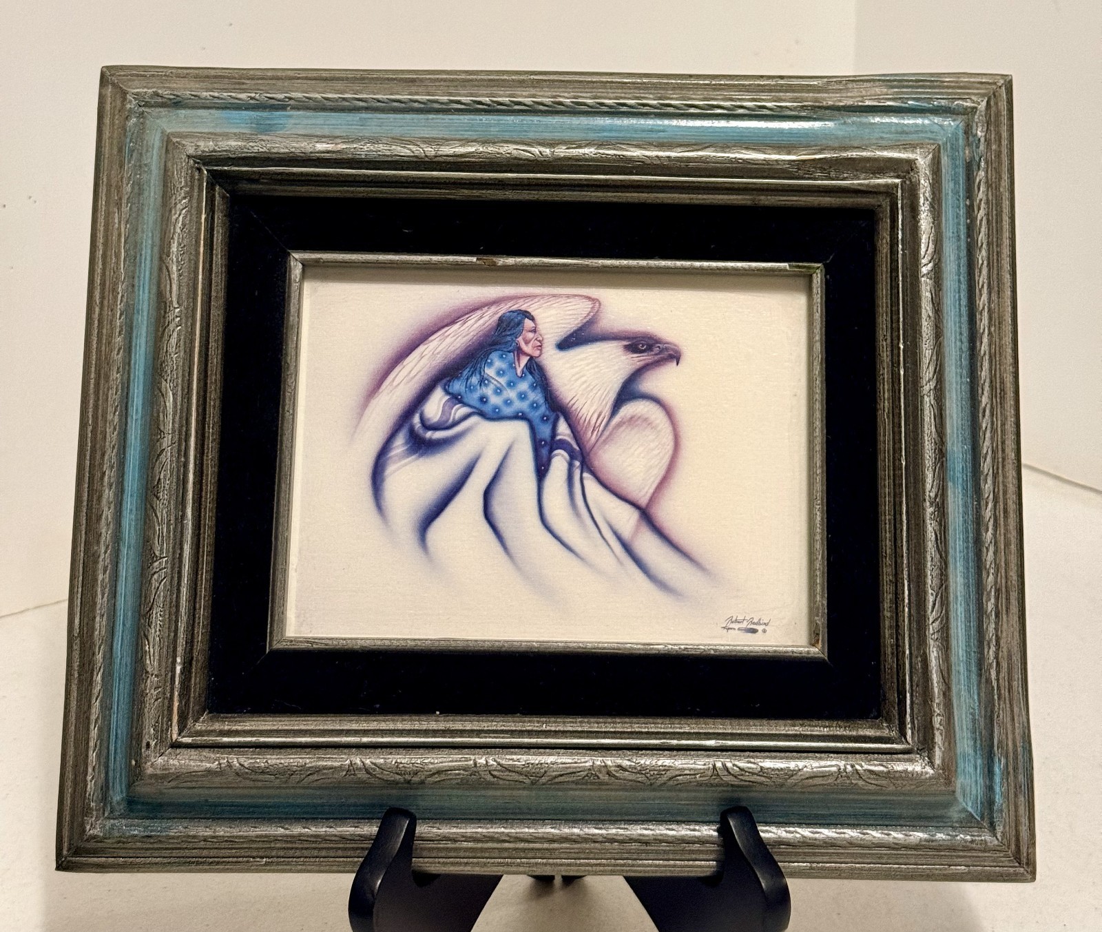 Robert Redbird Kiowa Southwest Native American Print Framed 12