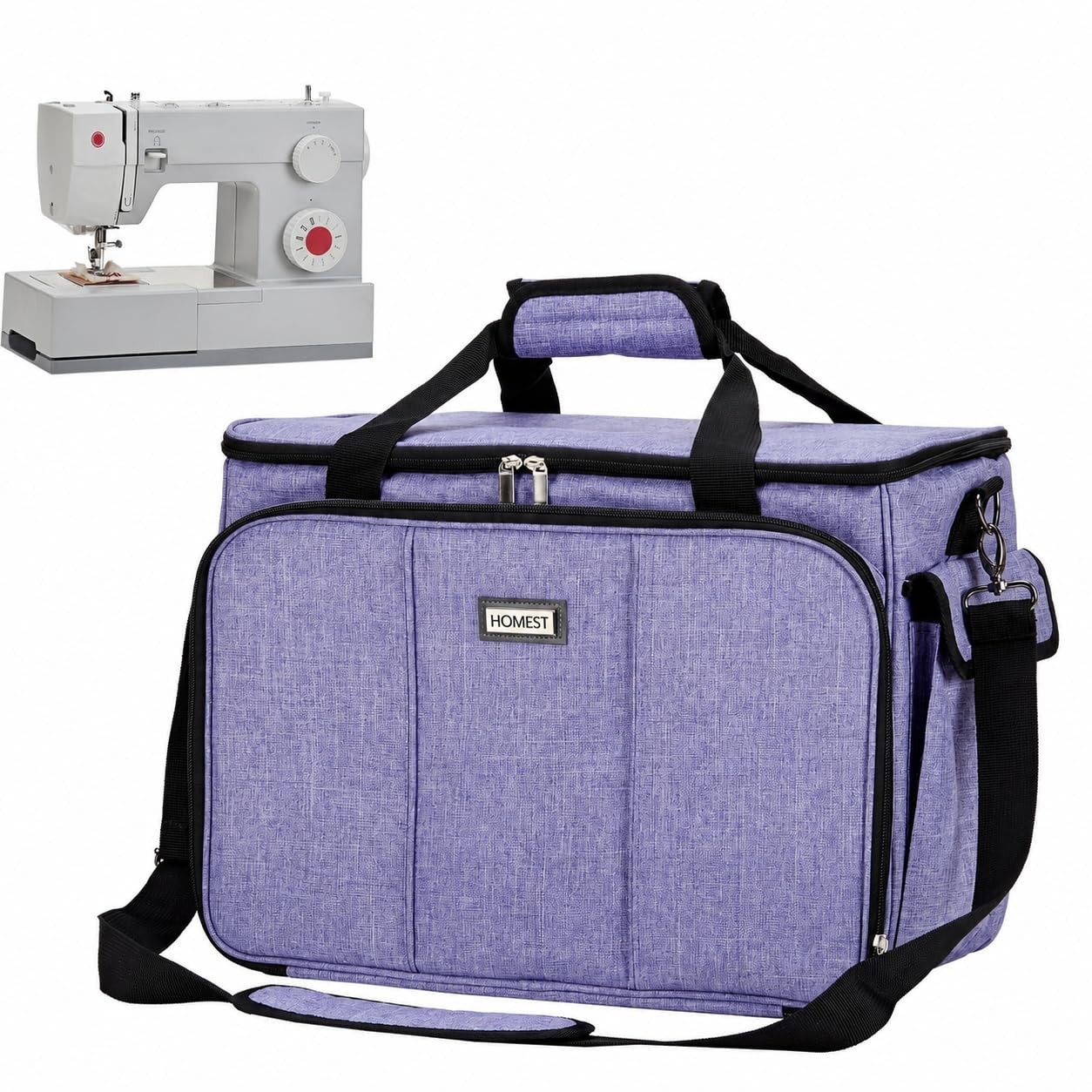 HOMEST Sewing Machine Carry Case, with Shoulder Strap and Front Pocket HOMEST Sewing Machine Carry Case, with Shoulder Strap and Front Pocket