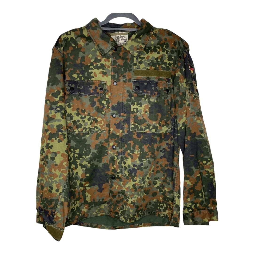 VTG 1995 German Military Jacket/Shirt GE KOHLER GMBH (GR-NR 9) Flags On Sleeves
