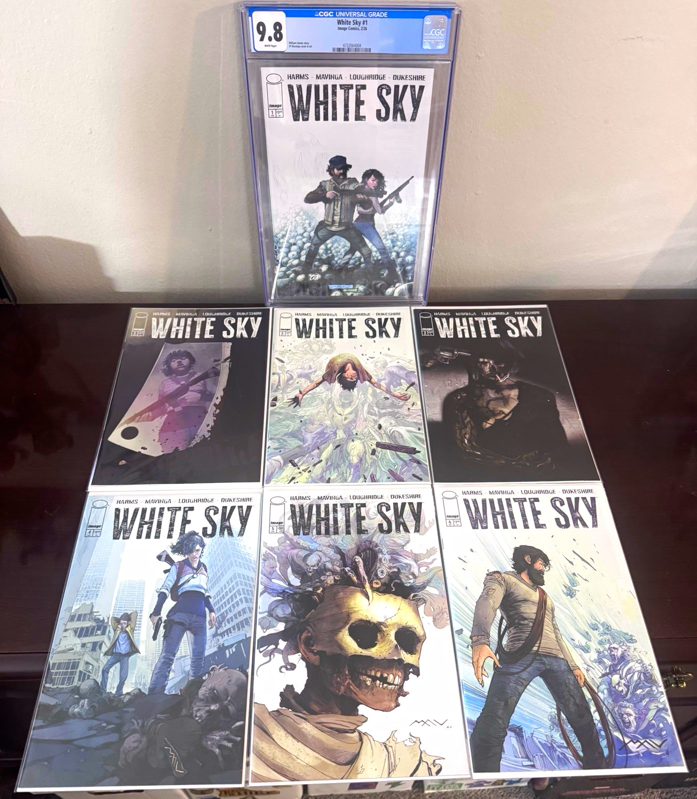 White Sky #1 CGC 9.8 Virgin Cover + White Sky #2-6 Comic Lot Image Comics