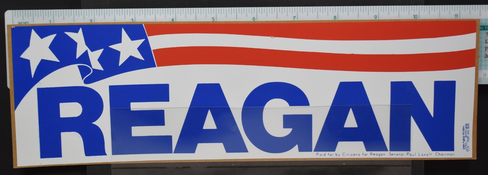 Free Shipping - Original 1976 Ronald REAGAN Bumper Sticker US Politics Election