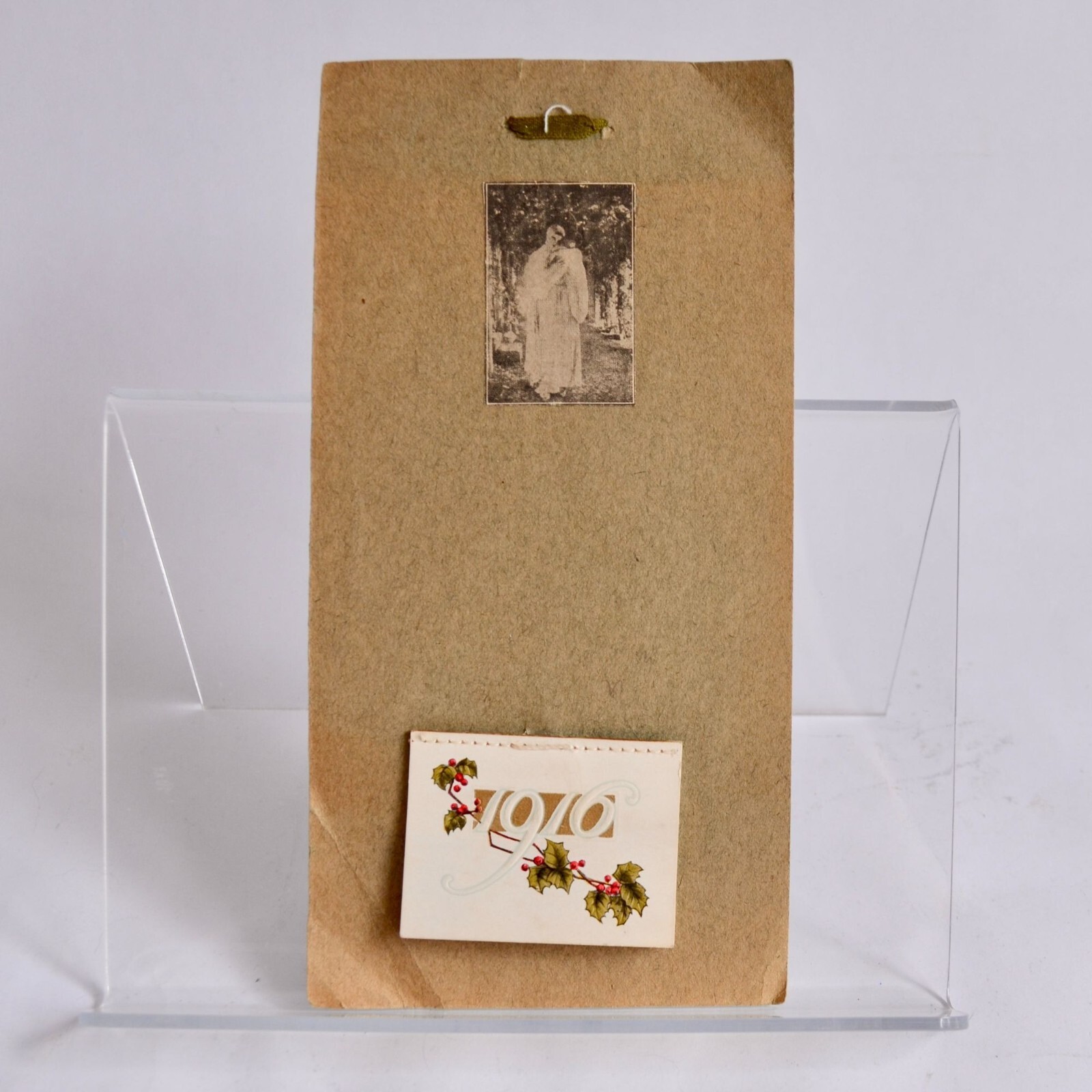 Antique 1916 Tiny Wall Calendar with Image