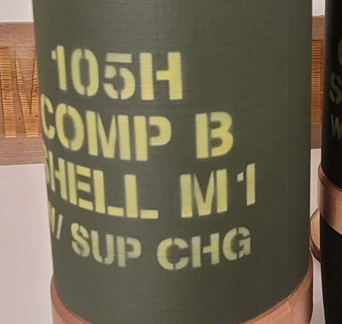 STENCIL ONLY - 105mm M1 Comp B Stencil