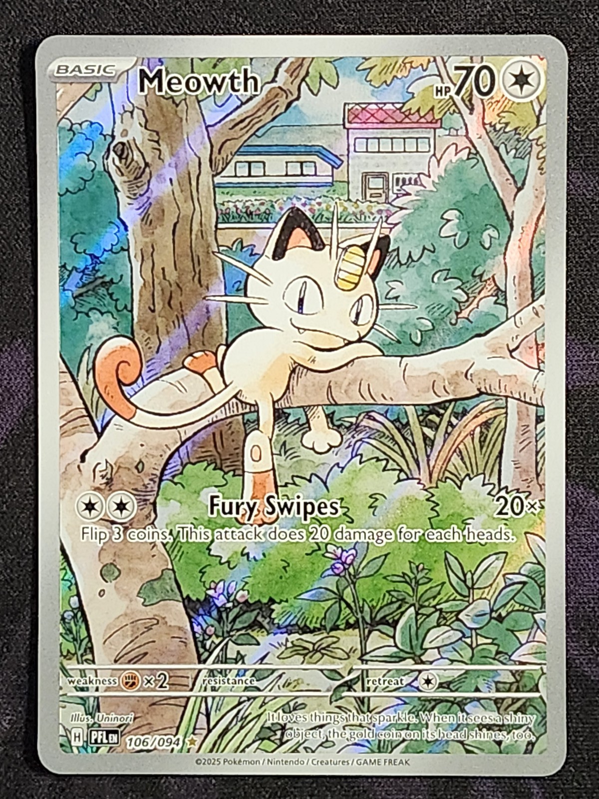 Pokemon Meowth 106/094 Phantasmal Flames PFL
