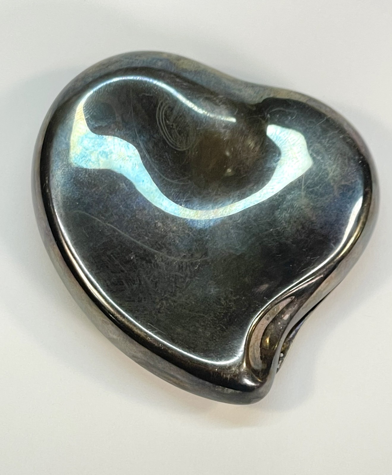Rare Halston Sterling Silver Heart Compact & Mirror Designed by Elsa Peretti