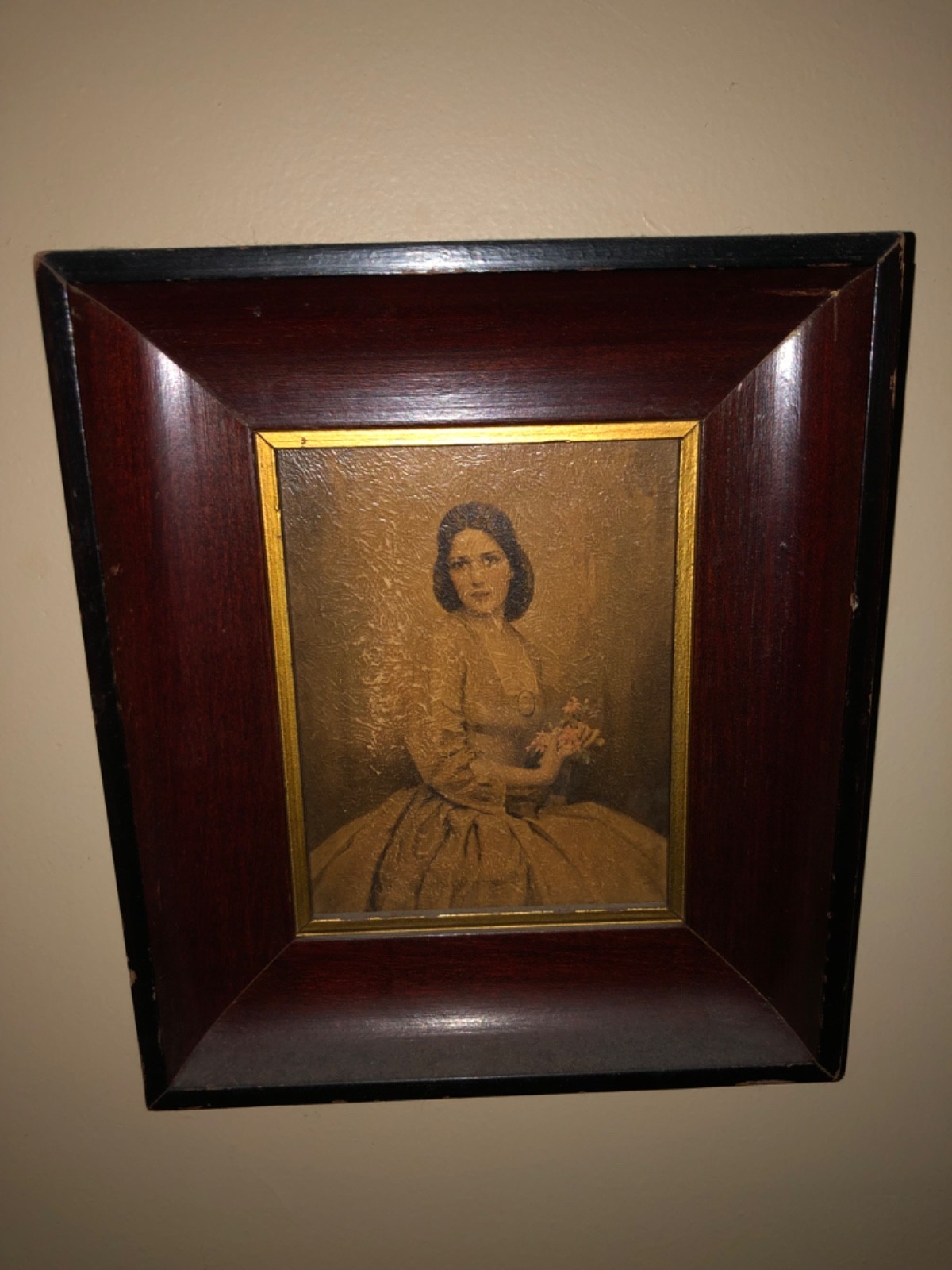 Large beautifully framed vintage wall decor