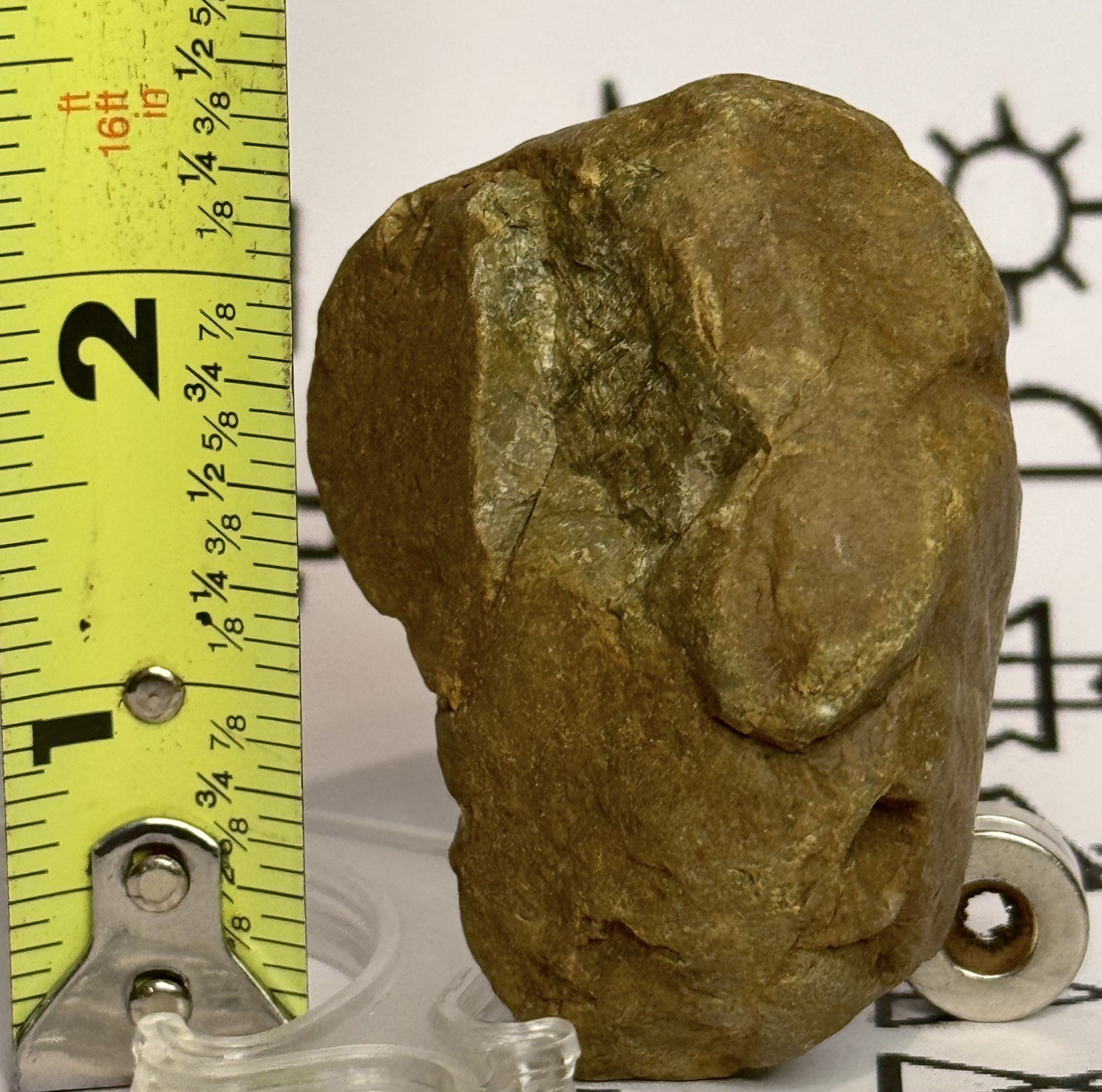 Stone Effigy Figure Carved Stone Pre Historic Artifact, 3.3 oz • VA 