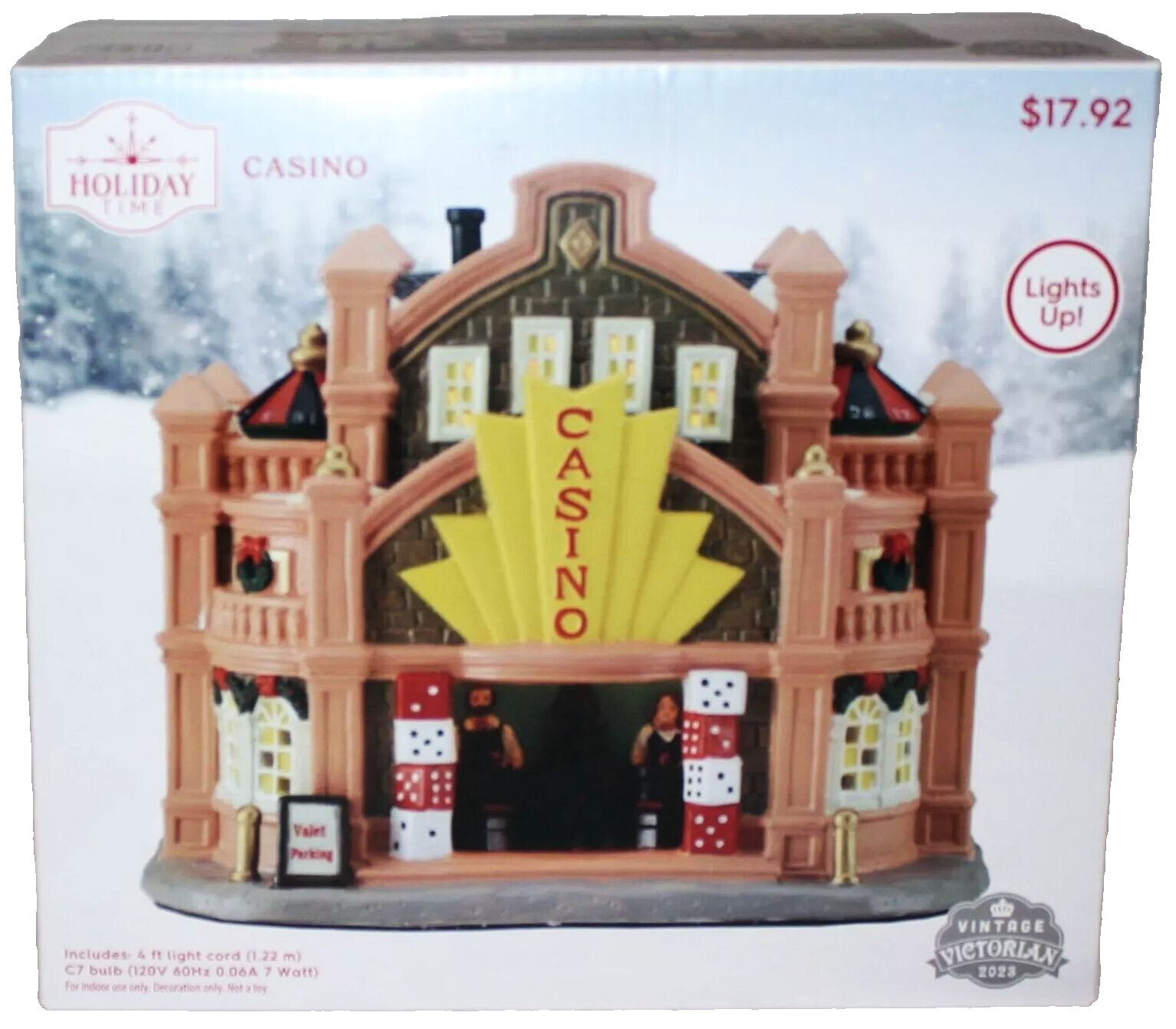 Vintage Victorian Casino Ceramic House Holiday Time 2023          (S2)