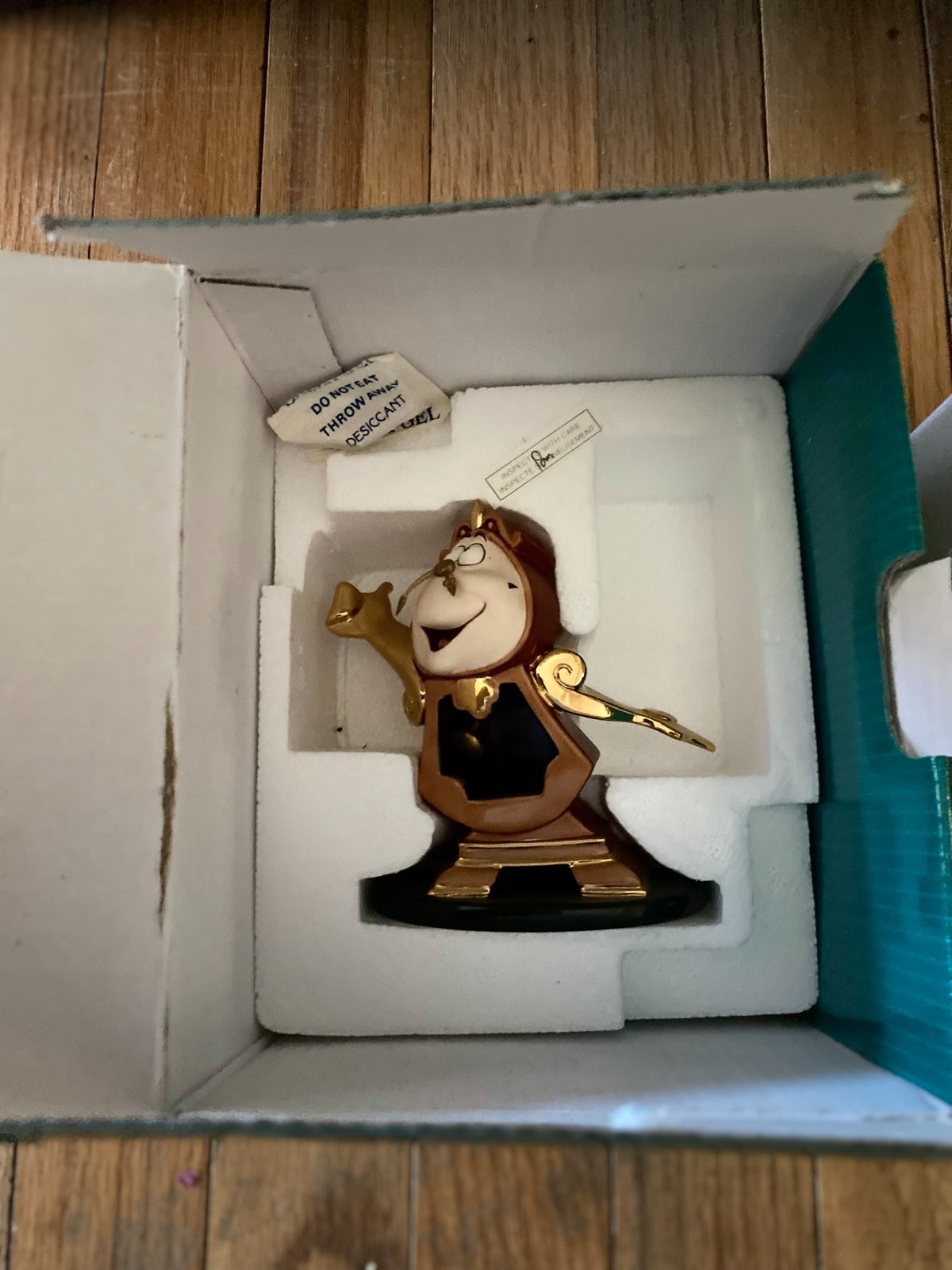 Walt Disney WDCC Beauty and the Beast Cogsworth JUST IN TIME Figurine w/COA Box