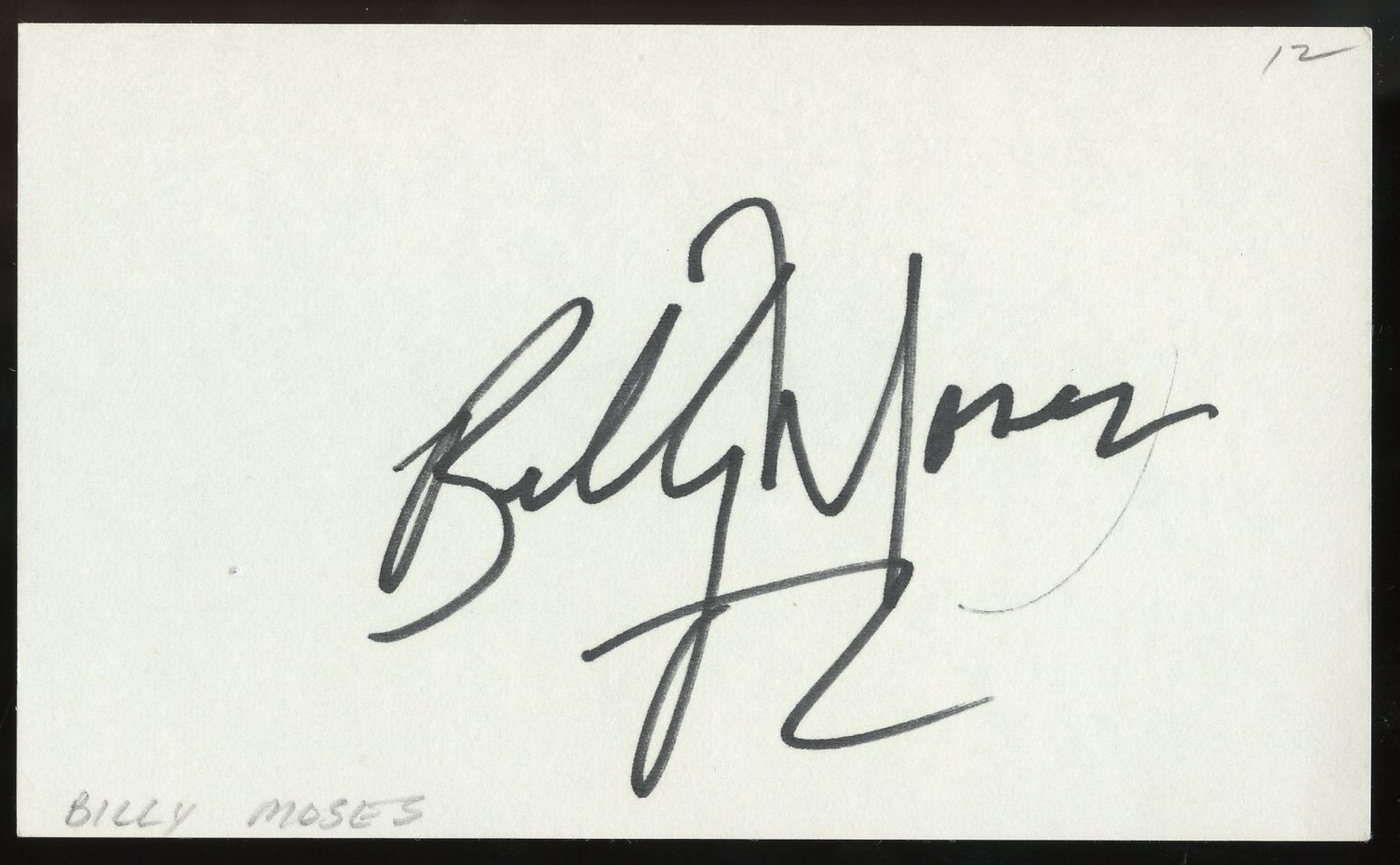 William R. Moses signed autograph 3x5 Cut American Actor soap opera Falcon Crest
