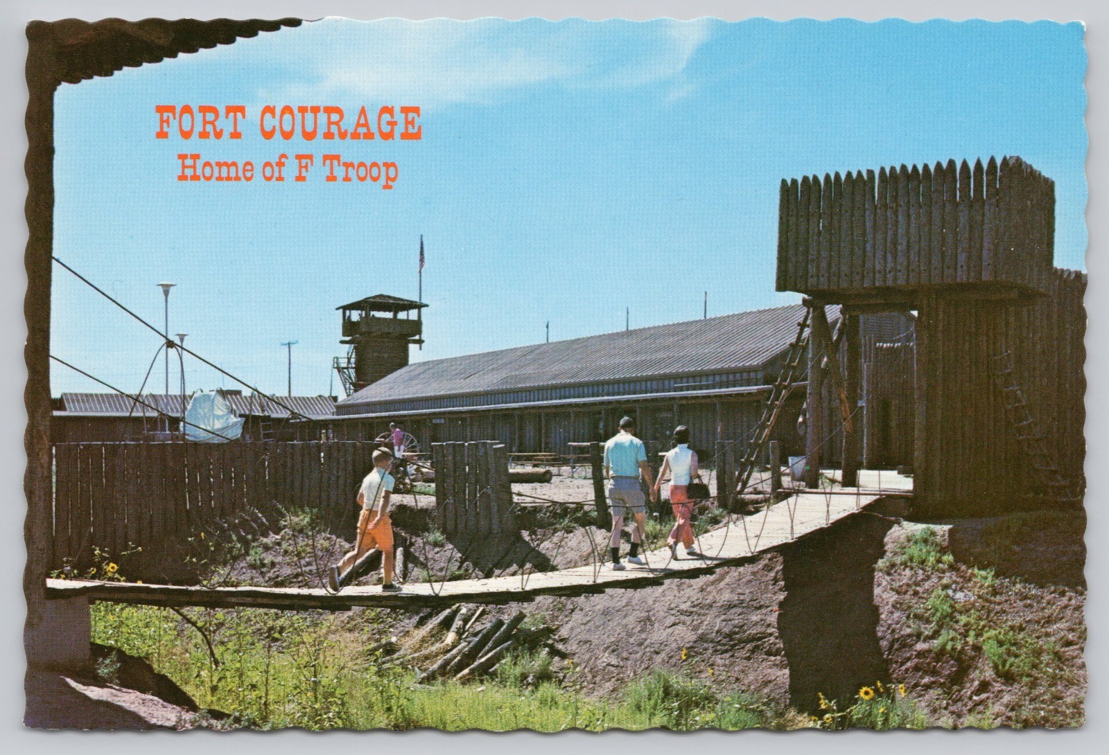 Fort Courage, Houck AZ Arizona Postcard 4x6 Home of F Troop TV Show 1960s unp