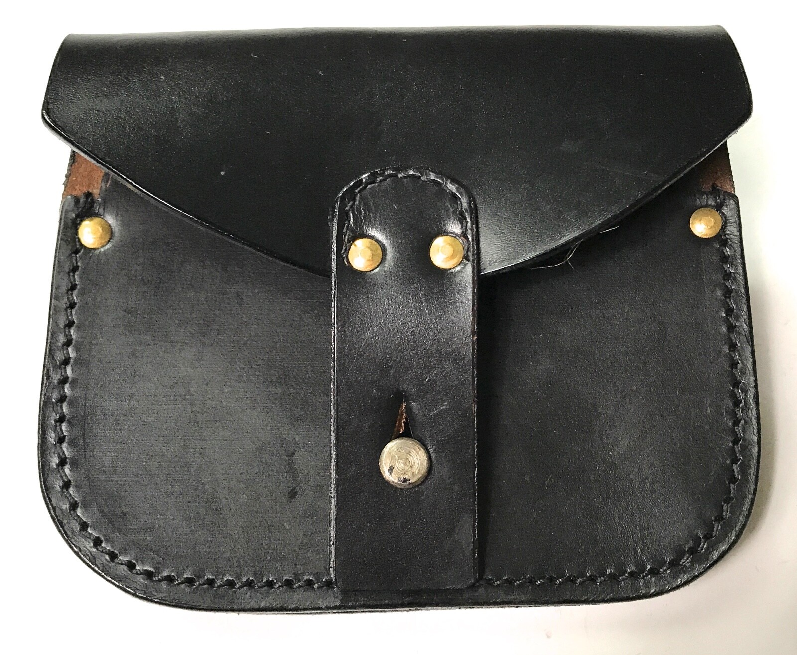 WWI FRENCH M1915 LEBEL RIFLE LEATHER AMMO POUCH-BLACK