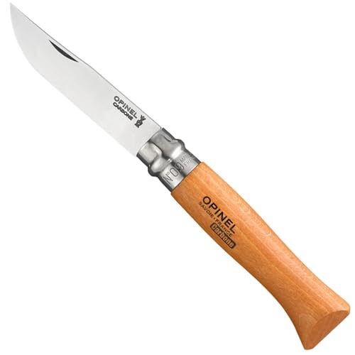 Opinel No 9 Honey Knife Carbon Steel Beechwood Handle Outdoor Tool