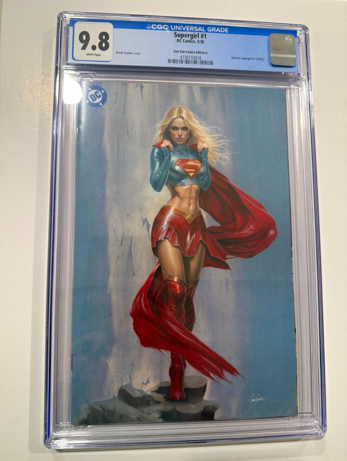 Supergirl #1 CGC 9.8 Natalí Sanders Variant Cover East Side Comics Edition A
