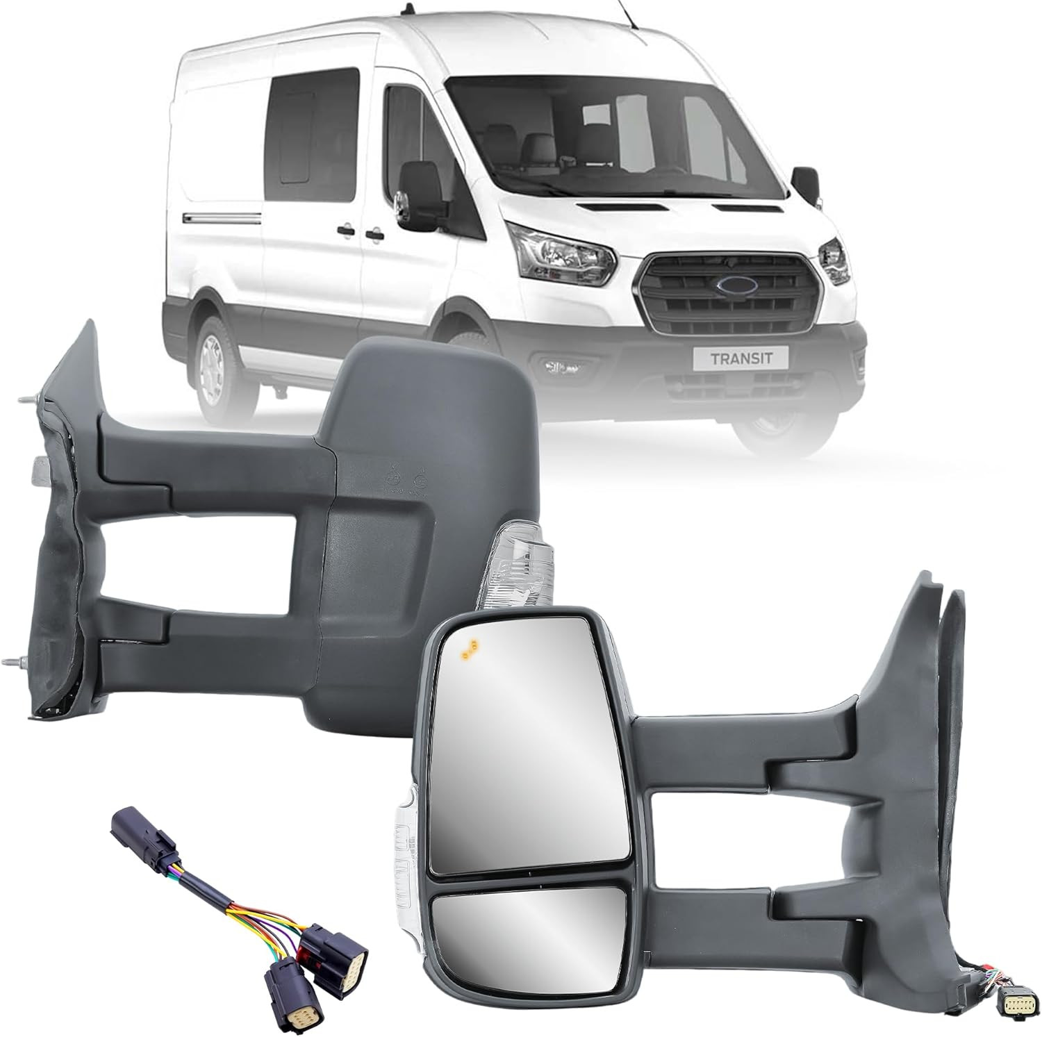 Driver Left Side Tow Mirror with BLIS for Ford Transit 150 250 350 20-24
