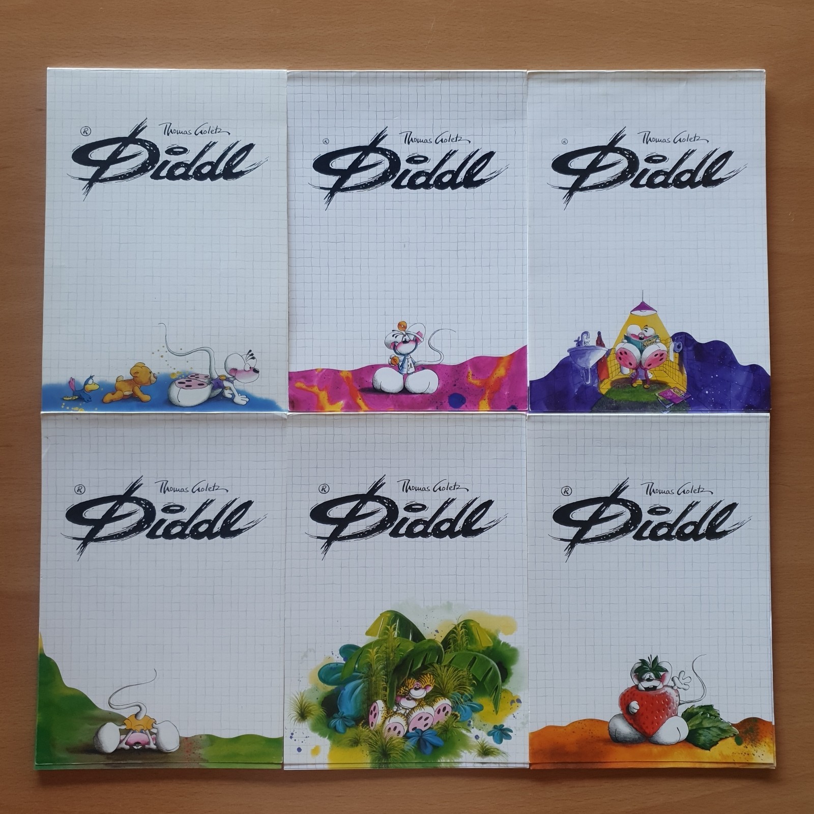 DIDDL 18 different block sheets DIN A5 fresh from block HTF 