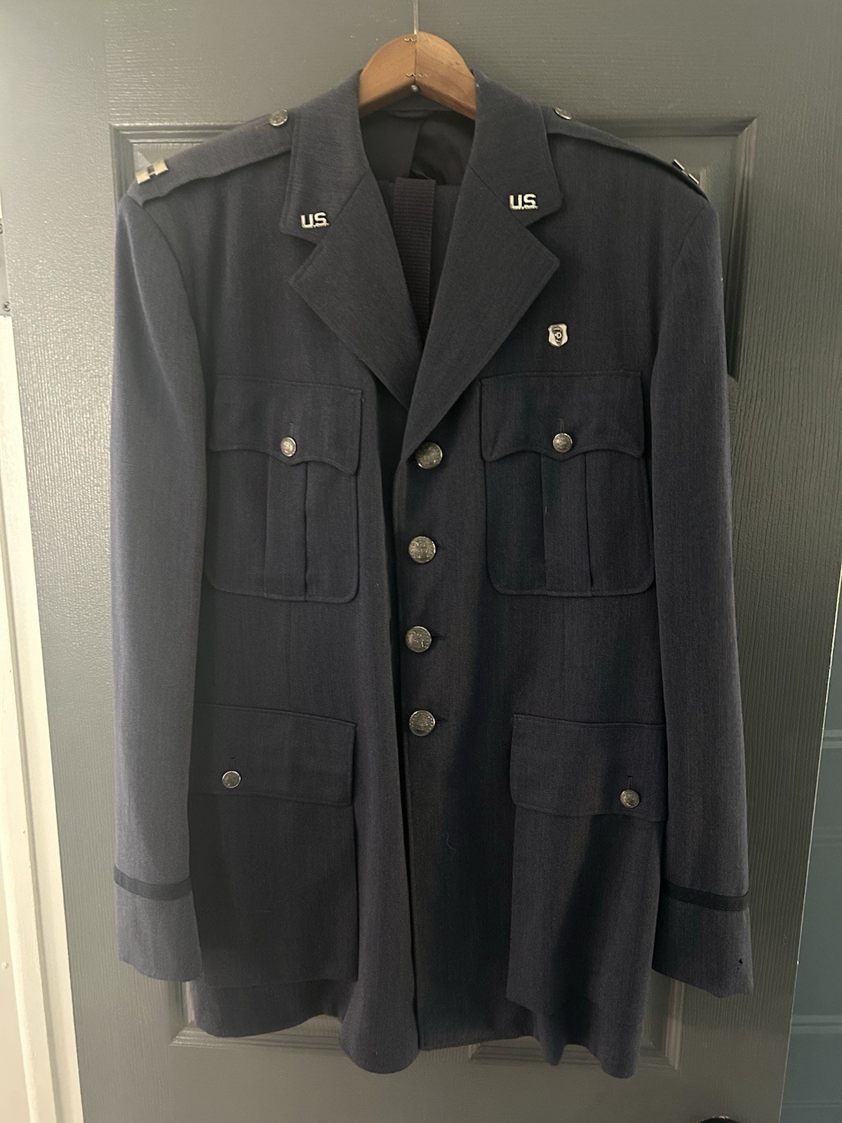 Vintage USAF Air Force Officer Dress Uniform Carey Baltimore Jacket Pants Tie/be