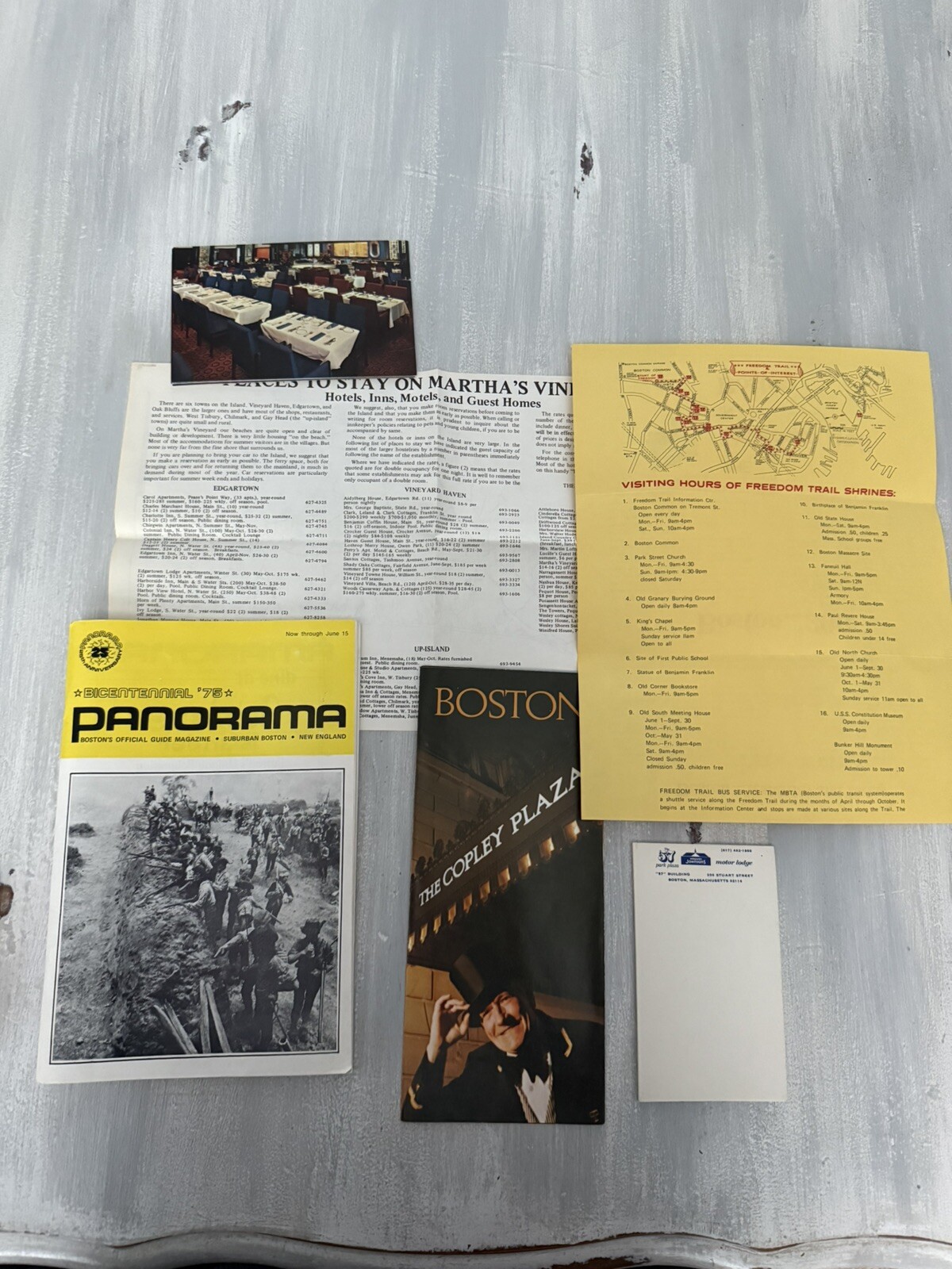 Vintage 1975 Boston Official Guide Magazine Panorama Postcards Copley More