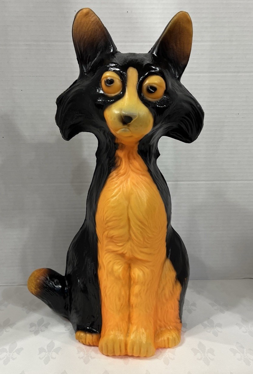 Vtg 1995 TPI PlasticsHalloween Cat Blow Mold 16.5\