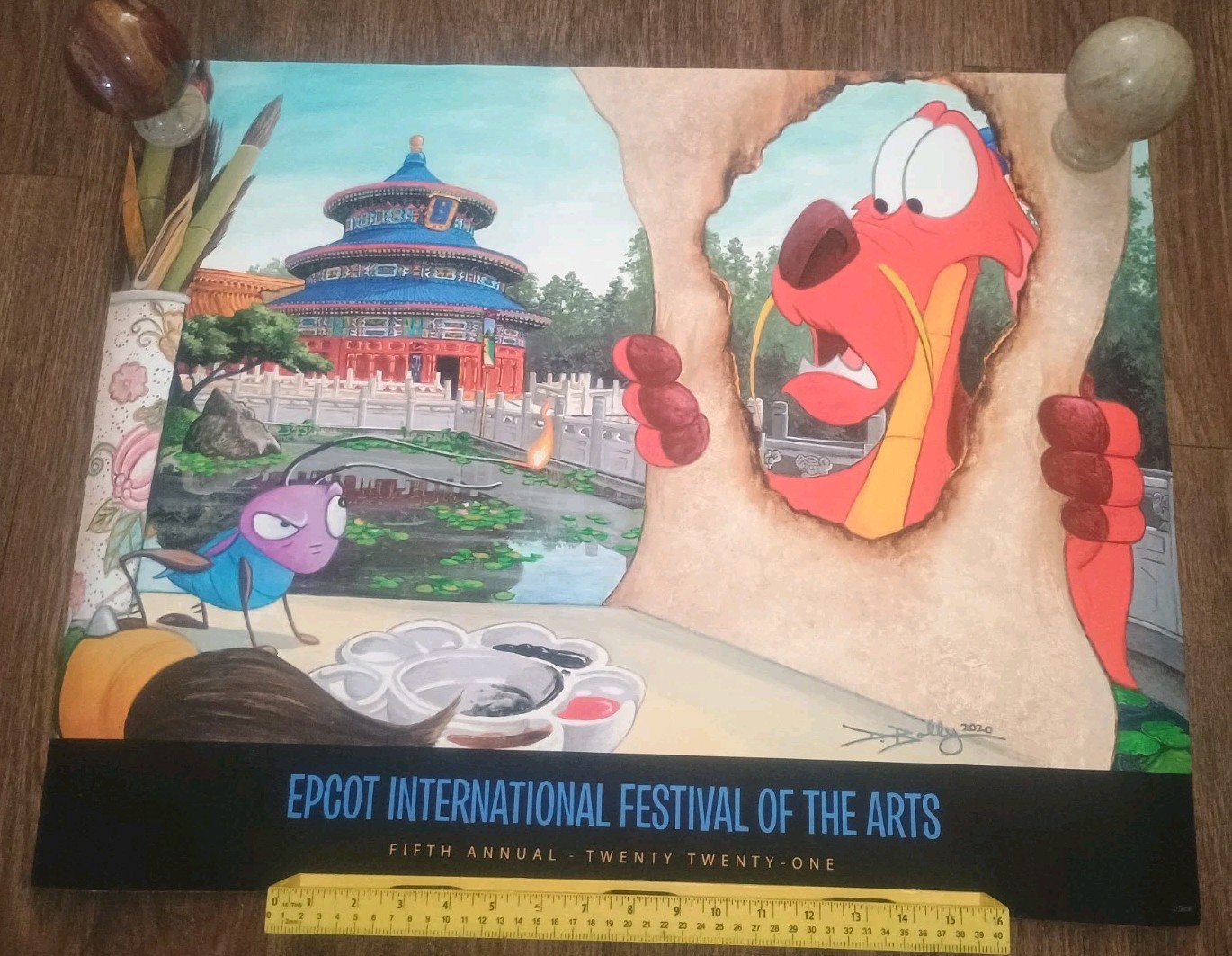 Epcot International Festival The Arts Printv Mulan Art Poster Doug Bolly Disney 