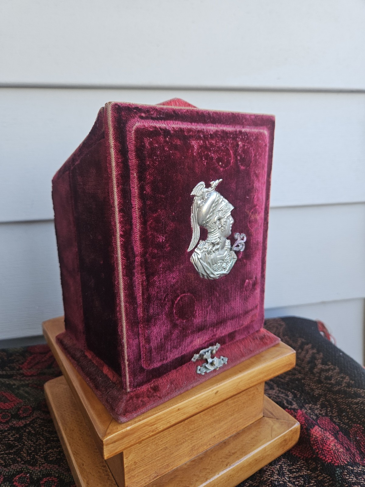 Antique Velvet Victorian Box