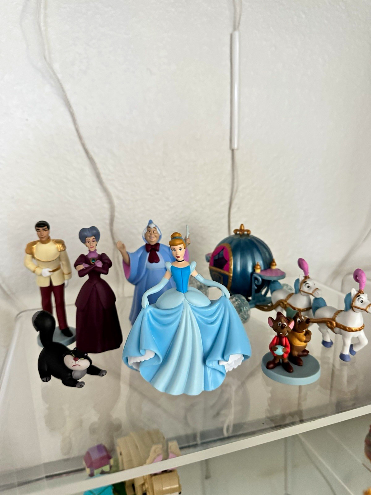 Disney Cinderella Figurine Lot w/ Pumpkin Coach, Cinderella, Prince